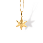 Cadena con estrella grande vista frontal